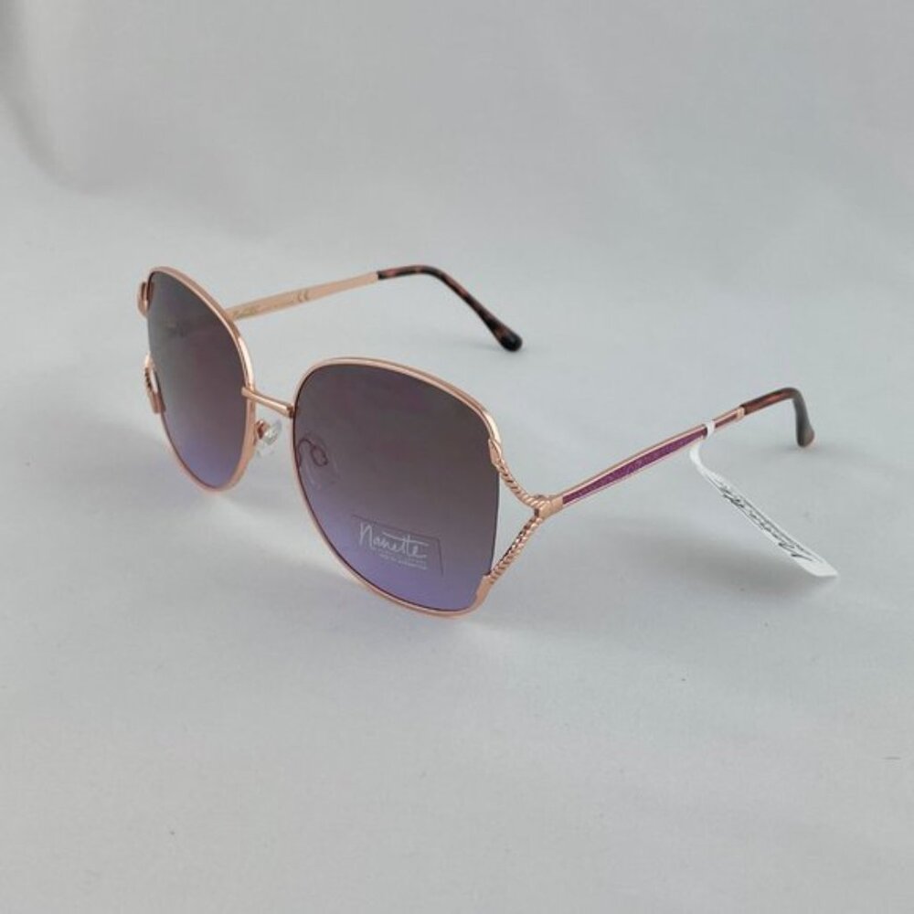 Nanette Sunglasses Rose Gold Purple Tortoise